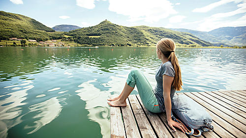 Lago di Caldaro: la spiaggia delle Alpi