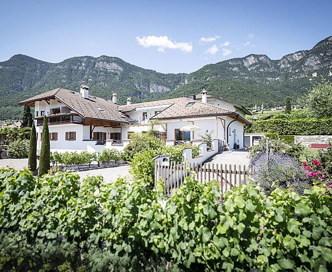 Una vacanza con noi al Traubenhof è sempre anche un'immersione nel paesaggio naturale intorno a Caldaro.
