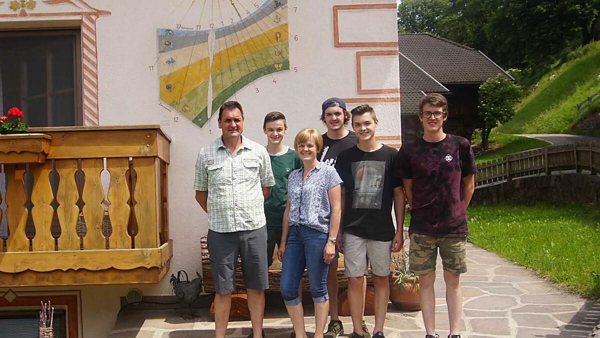 Georg, Fabian, Felix, Philipp, Max e Brigitte Malfertheiner