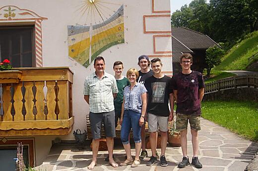 Georg, Fabian, Felix, Philipp, Max e Brigitte Malfertheiner