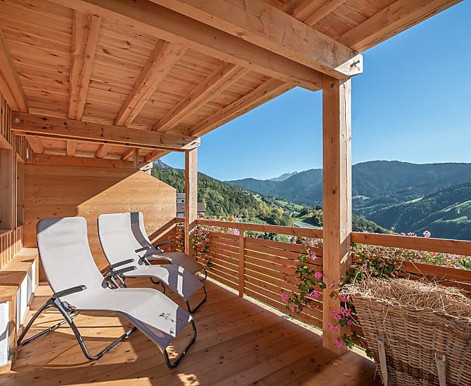 Area relax davanti alla sauna