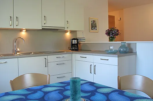 La cucina abitabile dell’appartamento vacanze Hochwart