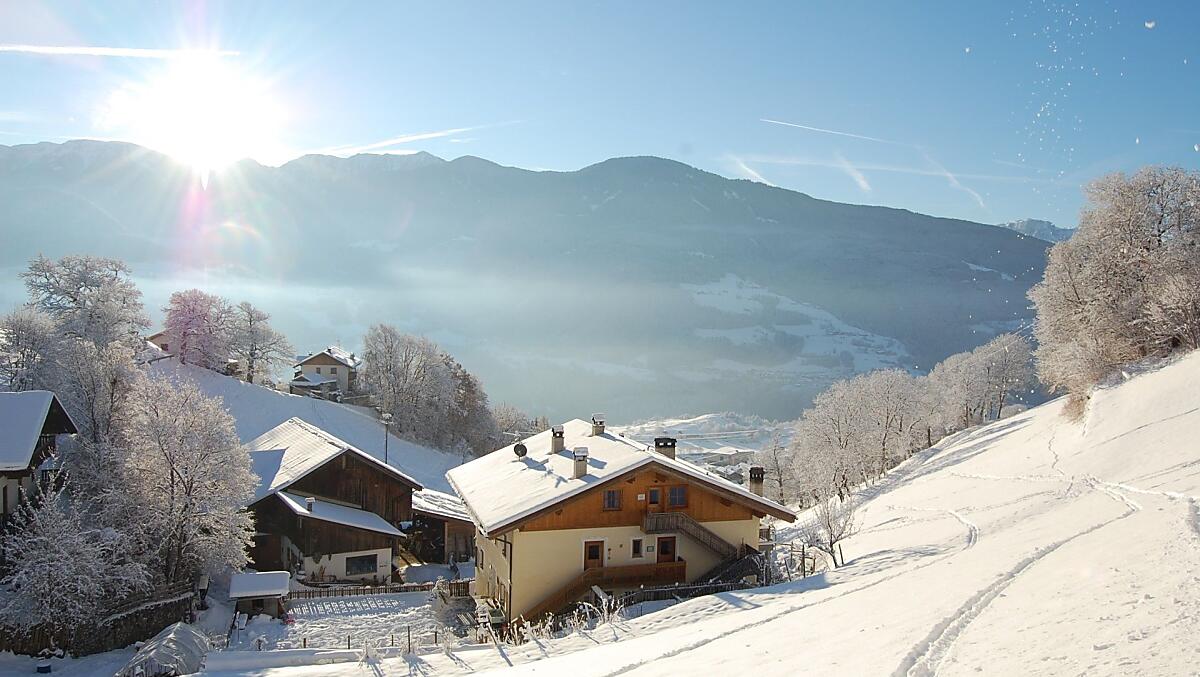 Il maso Thalerhof in inverno.