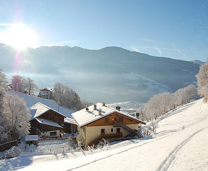 Il maso Thalerhof in inverno.