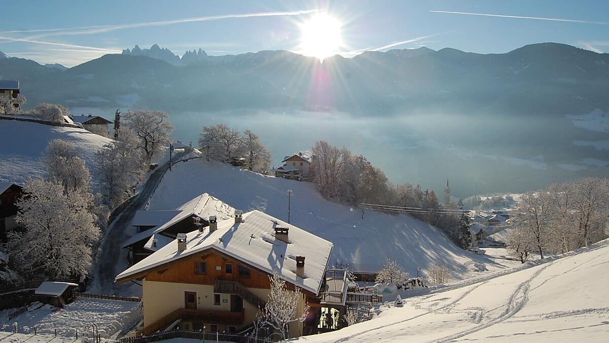 Il maso Thalerhof in inverno.