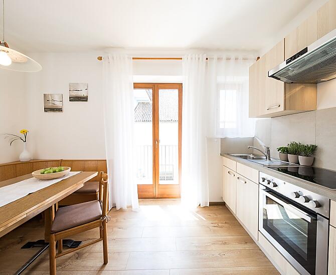Cucina abitabile del Pink Lady
