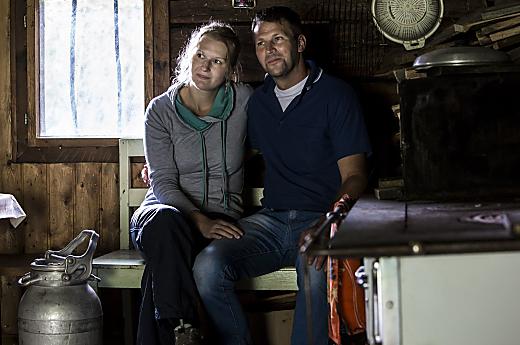 Melanie e Walter nel rifugio alpino