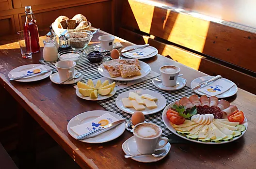 Colazione con prodotti prevalentemente di nostra produzione