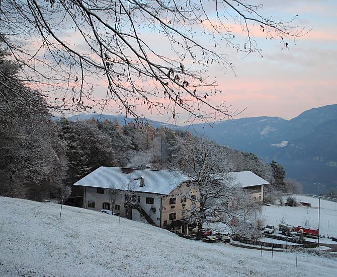 Il maso Ungererhof nell’inverno 2020