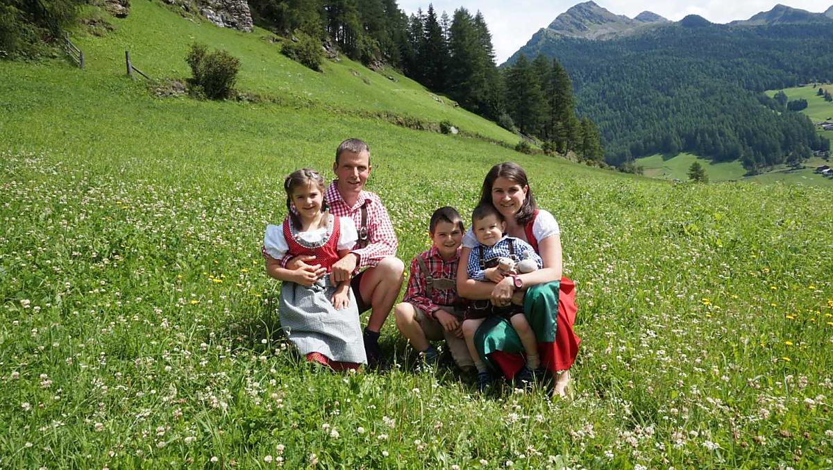 Andreas, Brigitte e i figli Stefan, Daniela e Matthias
