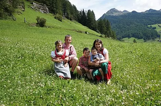 Andreas, Brigitte e i figli Stefan, Daniela e Matthias