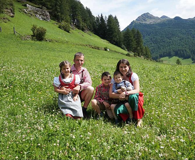Andreas, Brigitte e i figli Stefan, Daniela e Matthias