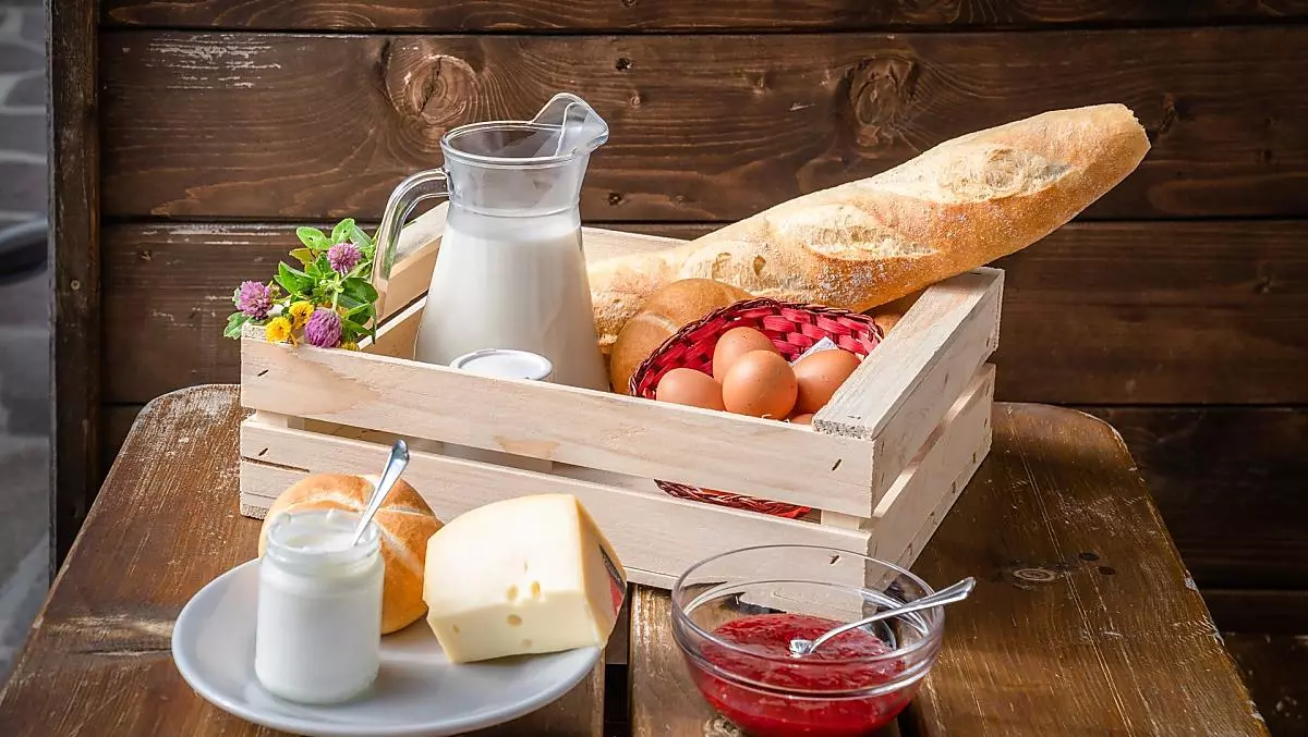 Colazione con prodotti del maso