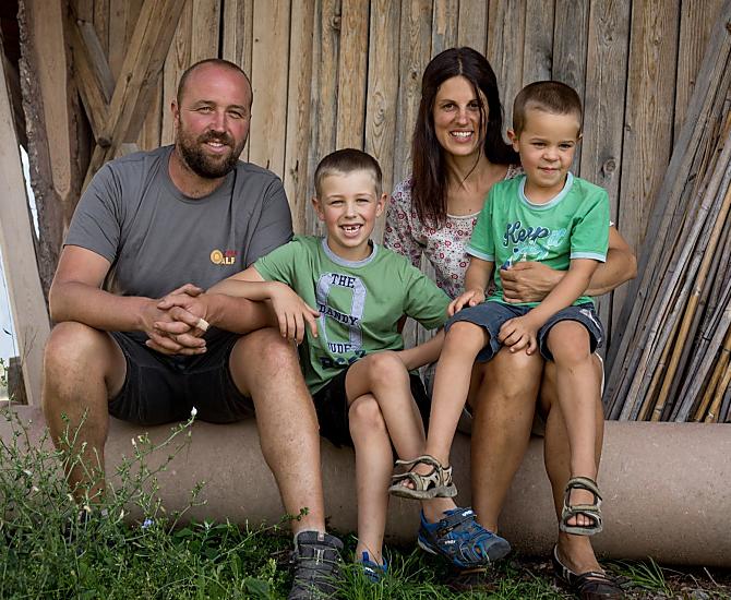 Famiglia Weifner: Erwin, Paul, Stefanie e Peter
