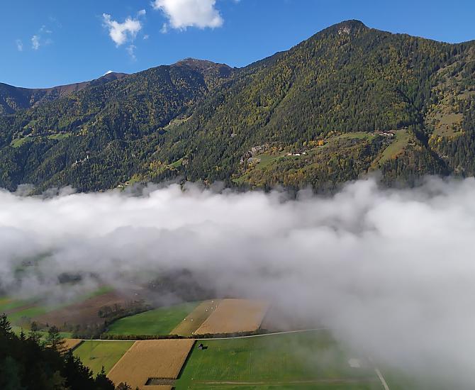 Vista autunnale sulla valle.