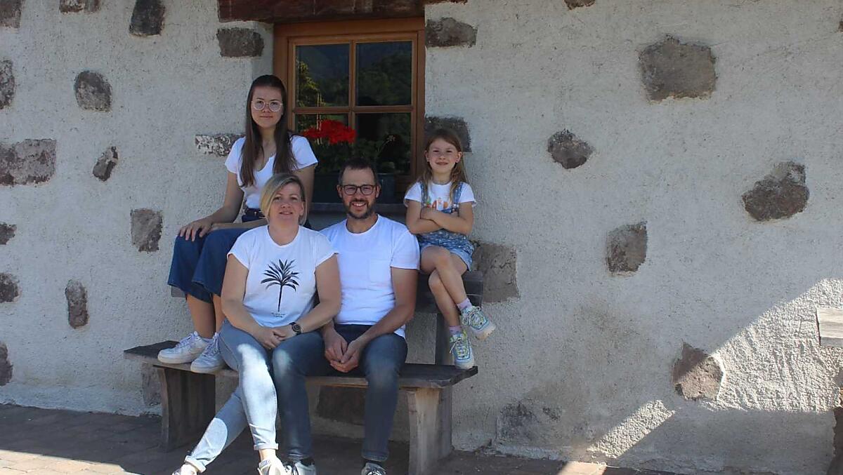 La nostra famiglia con Angelika e Martin e le due bambine Lea e Romy.
