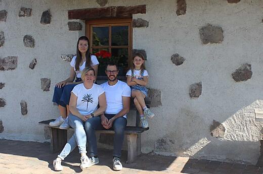 La nostra famiglia con Angelika e Martin e le due bambine Lea e Romy.