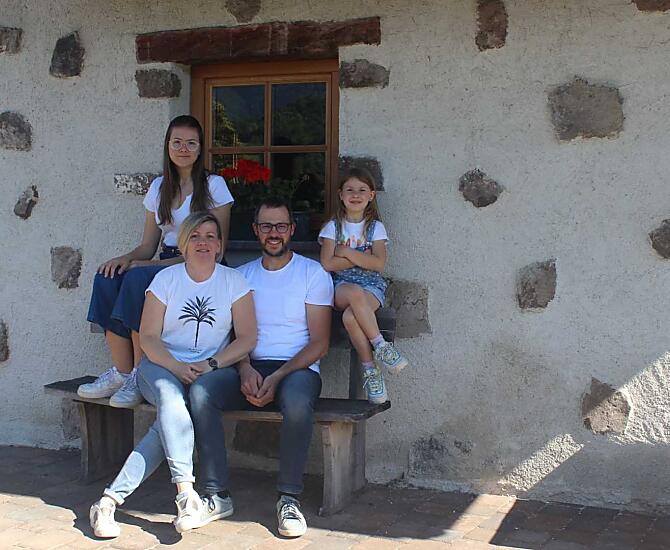 La nostra famiglia con Angelika e Martin e le due bambine Lea e Romy.