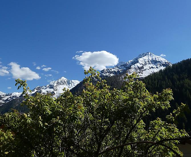 Vista sui monti circostanti, il Picco del Passo e la cima Reisnock.