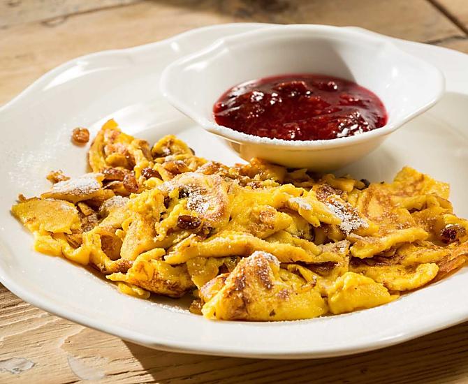 Kaiserschmarrn con marmellata fatta in casa