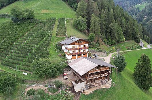 Il nostro maso di montagna, in mezzo al verde! Nella foto anche il nostro meleto.
