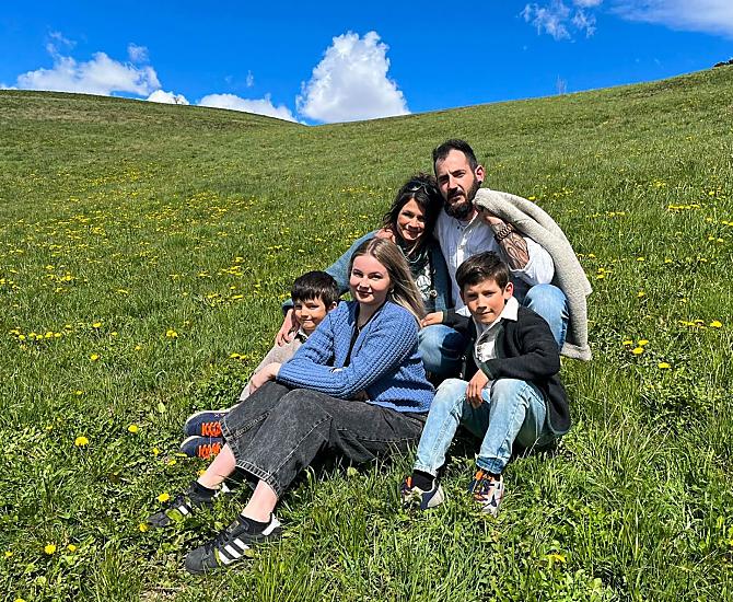 Georg con Eva, Jonathan, Sophie e Samuel