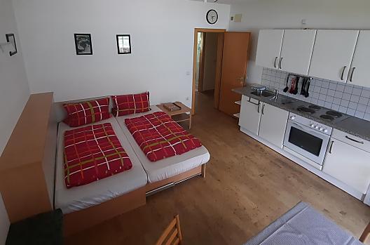 La nostra cucina-soggiorno con funzione di letto matrimoniale