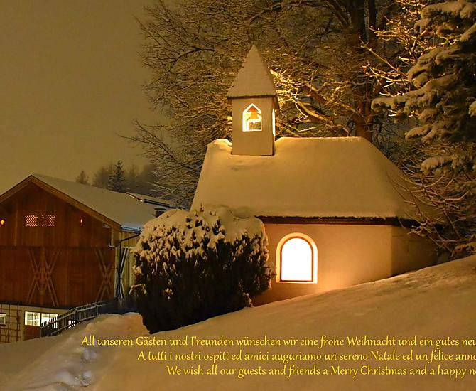 La cappella del maso in inverno