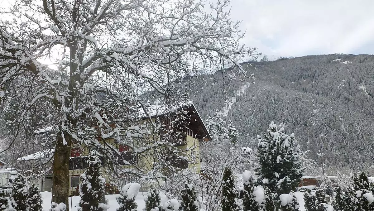 A volte molta neve, piste per slittini nelle vicinanze, sci di fondo e tappeto magico nella Val Martello, molti animali nella stalla.