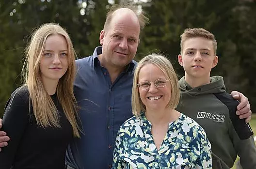 Gerhard e Margit con i figli Hanna e Lukas