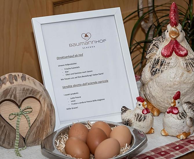 Con una lista direttamente nell’appartamento, sarete sempre aggiornati sui prodotti del nostro maso.