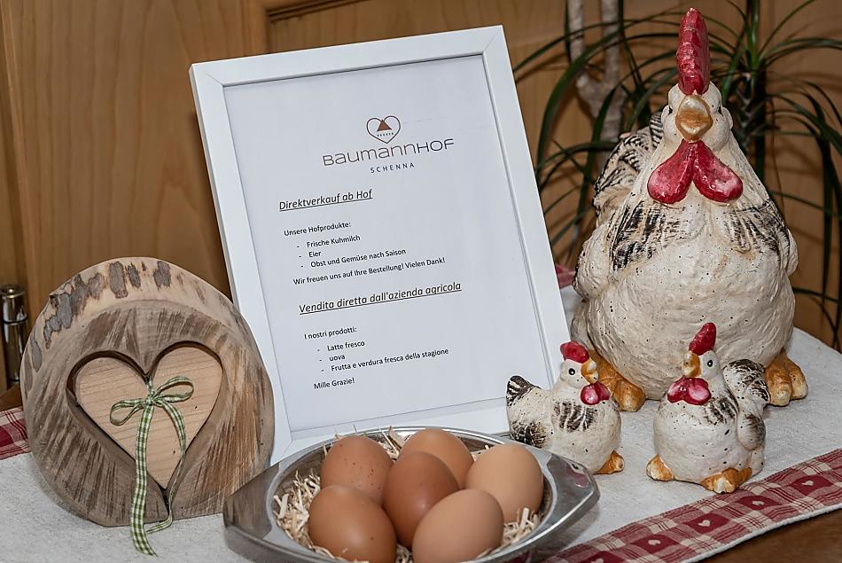 Con una lista direttamente nell’appartamento, sarete sempre aggiornati sui prodotti del nostro maso.