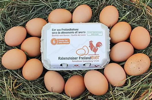 "Rabensteiner Freilandeier": uova di galline allevate all’aperto