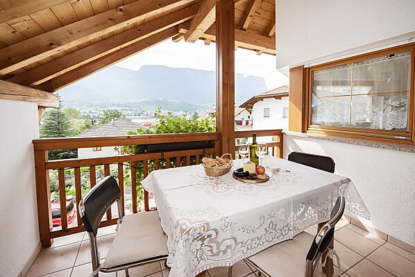 überdachte Westterrasse Ferienwohnung 3