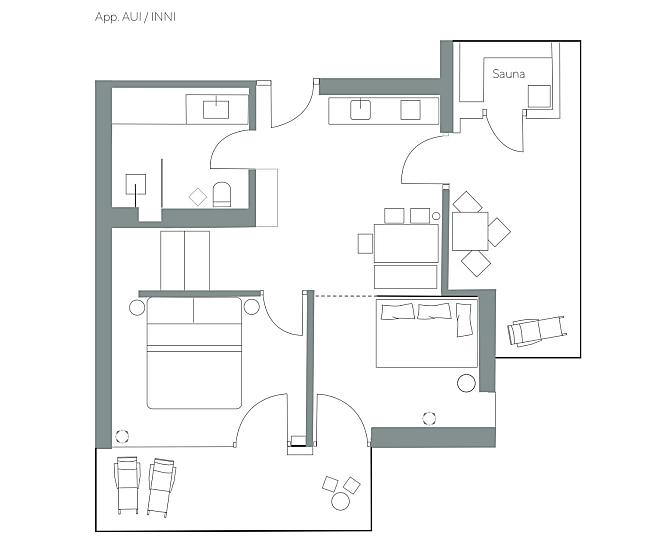 Der Plan der Wohnung Inni 
