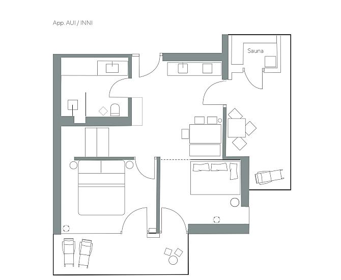 Skizze der Wohnung Aui