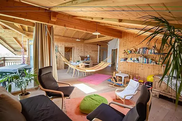 Unser wunderschönes Wohnzimmer mit Panoramafenster