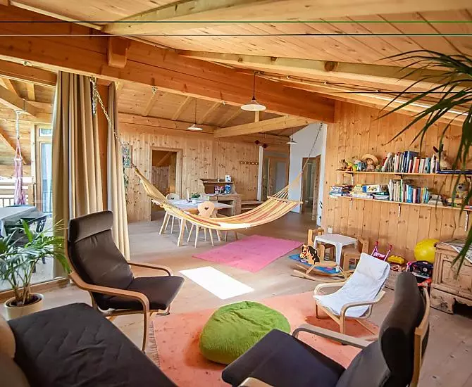 Unser wunderschönes Wohnzimmer mit Panoramafenster