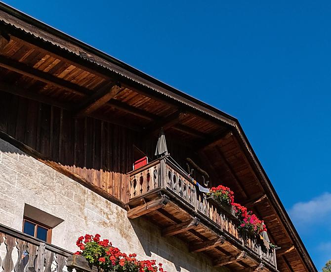 Der Balkon zur Südseite 