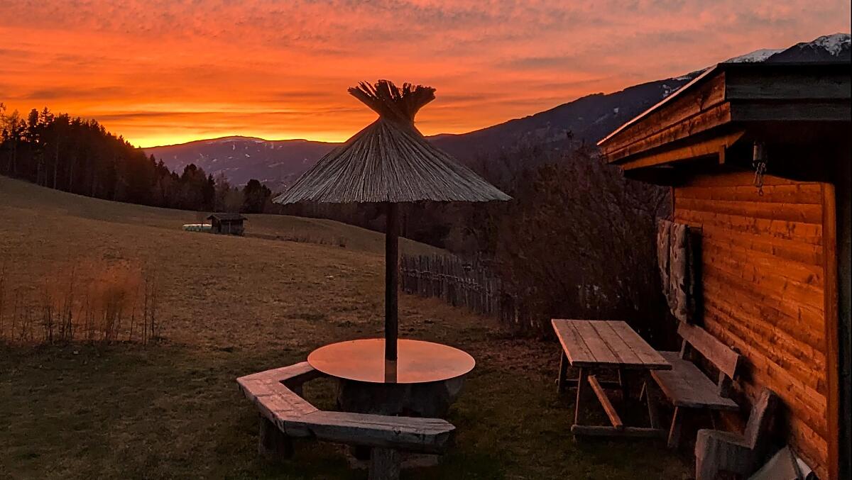 Vista dalla sauna baita