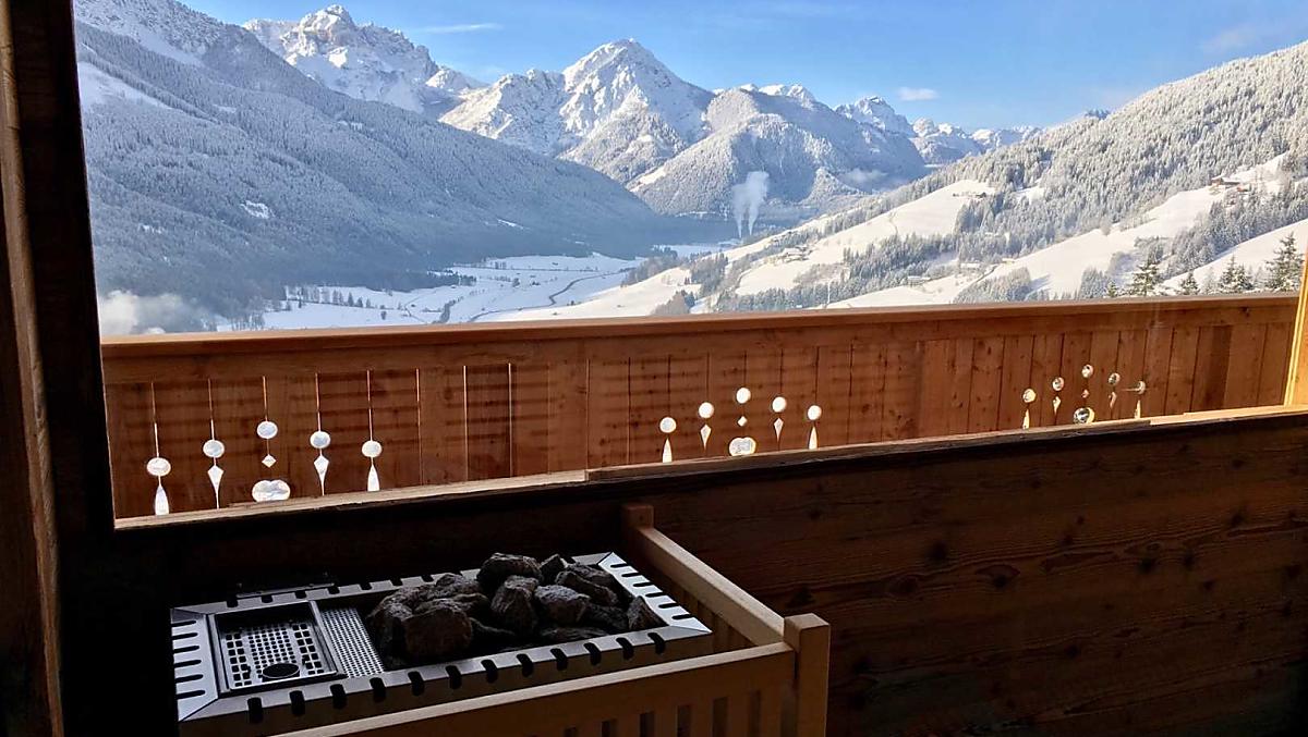 La nostra sauna con vista panoramica