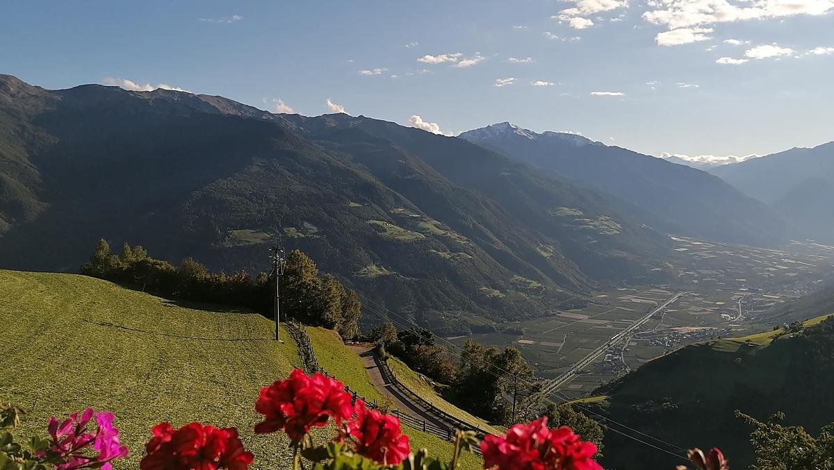 Balcone con vista sulla valle