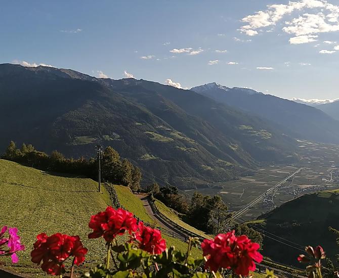 Balcone con vista sulla valle