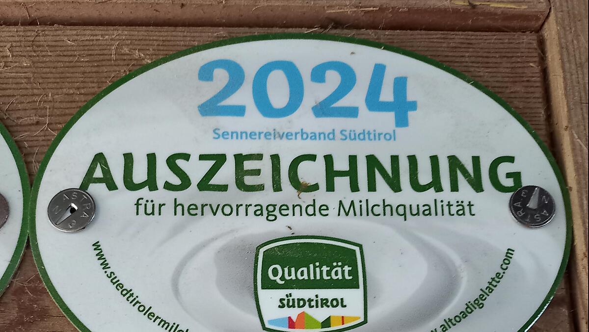 Ogni anno riceviamo dalla latteria il riconoscimento per la migliore qualità del latte.