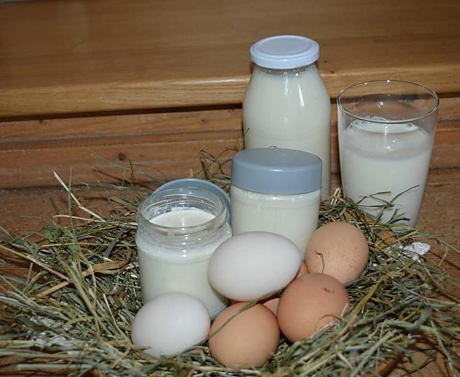 Latte, yogurt e uova