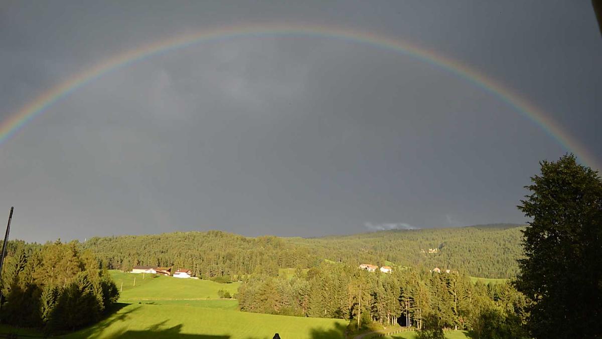 L’arcobaleno dopo un temporale estivo